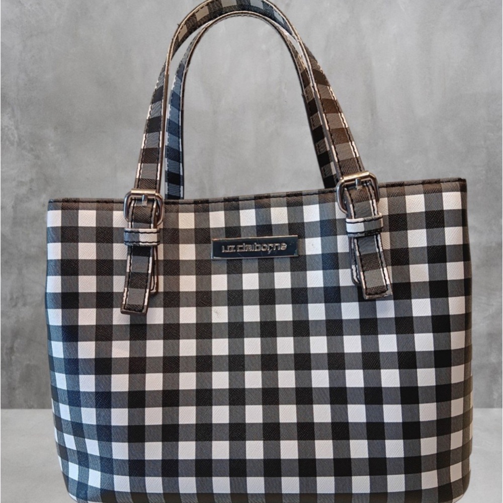 Gingham Liz Claiborne purse